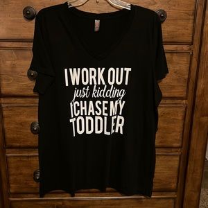 “I workout” T-shirt for mom
